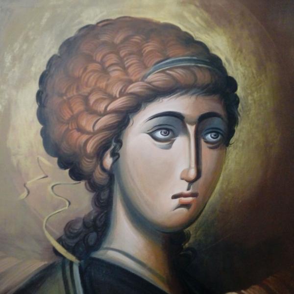 Καγκαράς Βασίλειος, 'Αγγελος, 2018, ακρυλικό, 0,60Χ0,60μ