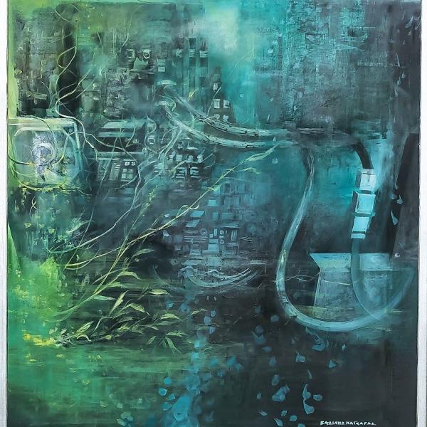 Kagaras Vasileios, Bottom, 2017, acrylic, 0,70X0,80m