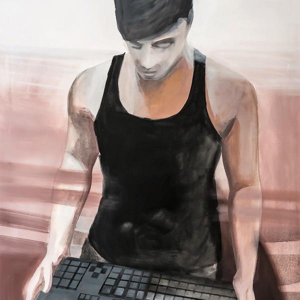 Kagaras Vasileios, Hermes, 2017, acrylic, 0,80X1,10m