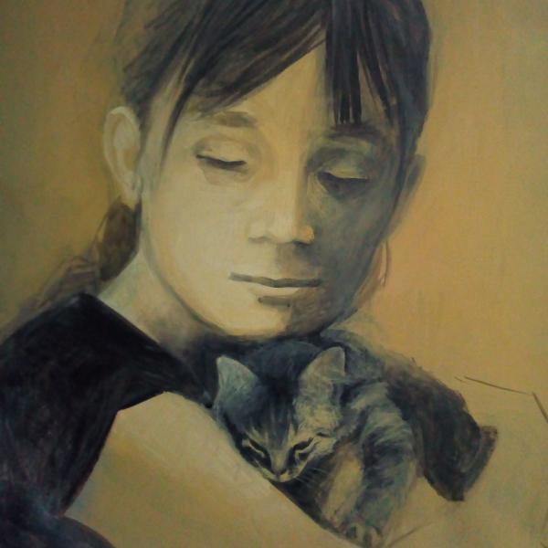 Kagaras Vasileios, Shelter Ι, 2016, acrylic, 0,50X0,60m