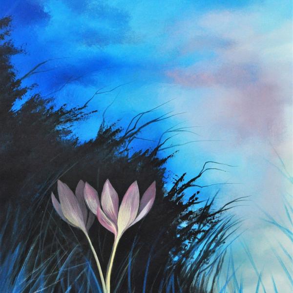 Kagaras Vasileios, Small lilies 2012, acrylic, 0,40X0,60m